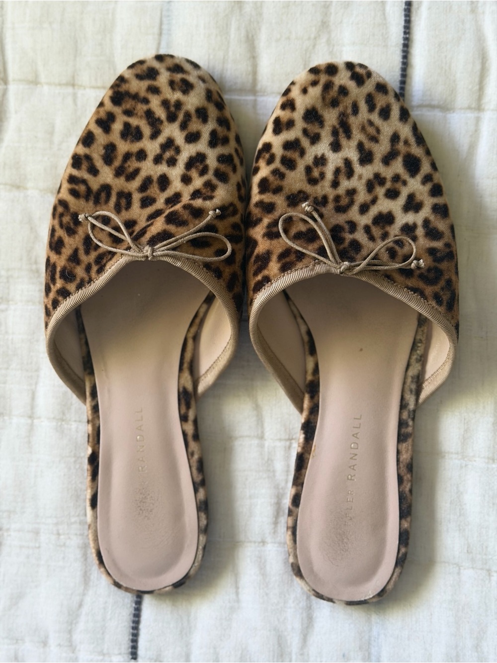 Loeffler Randall Leopard Print Slip-On Ballet Flats - Beige Brown